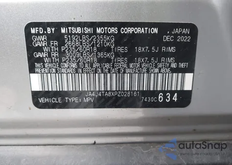 2023 Mitsubishi Outlander Es 2.5 S-Awc from USA, damaged, VIN JA4J4TA8XPZ028161